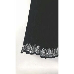 Whimsigoth Womens Small Skirt Velvet Embellished Sequin Silk Lined Fairy Grunge